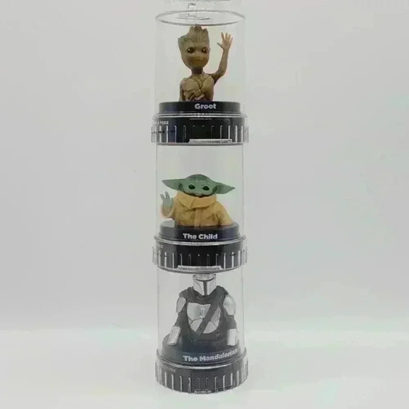 Collectible MANDALORIAN| Baby Yoda & Groot PODZ TOPPER Set of 3 Excellent - Picture 15 of 15